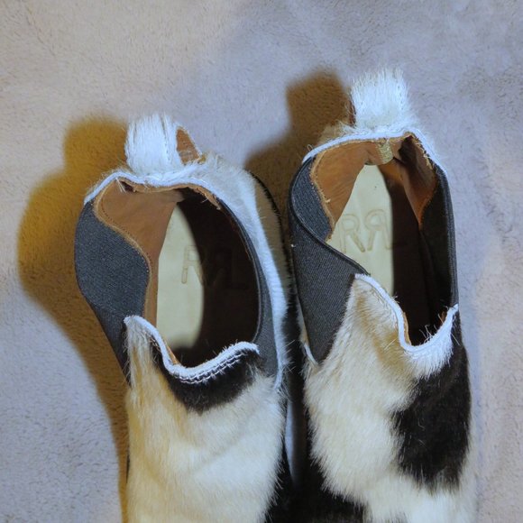 Ralph Lauren RRL Women's Black Hair on Hide Plainview Chelsea Boots 6.5 B NWB - Picture 9 of 13